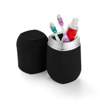 Porta Escovas E Creme Dental Com Tampa Preto Com Prata 8780 - Arthi