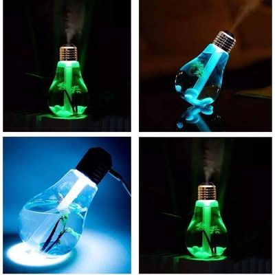 Lampada Umidificador Climatizador De Ar Difusor Aromas Ultrassonico Purificador Led Portátil 400Ml