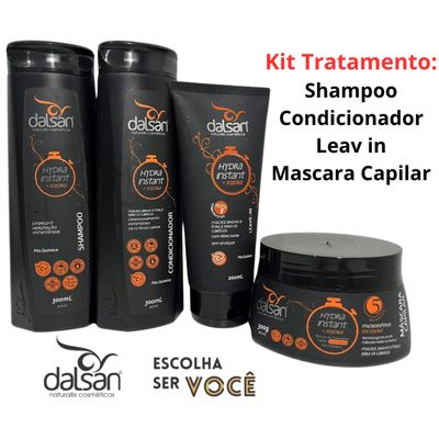 Kit Dalsan Tratamento Cabelo Jojoba Hydra Instant