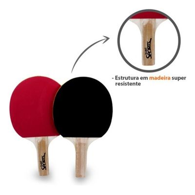 Kit De Tênis De Mesa Com Raquetes Rede Bolinhas Bel Sports