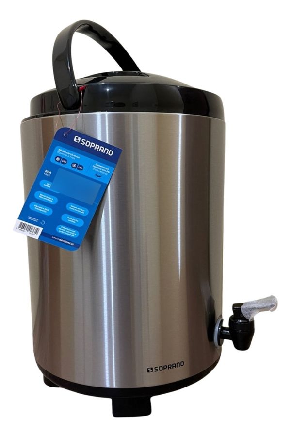 Garrafa Térmica Soprano Tipo Botijão Cooler Inox Palace 9,5l