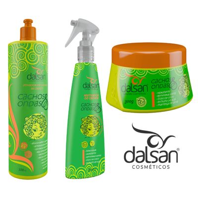 Kit Dalsan Tratamento Cabelo Cachos e Ondas
