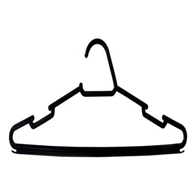 Kit 10 Cabides Adulto Plástico Preto Roupa Vestido Barato
