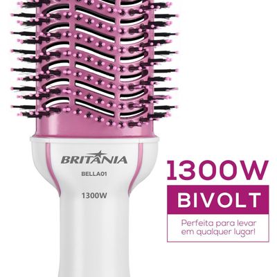 Escova Secadora Britânia 4 em 1 1300W Bivolt BELLA01 Bivolt