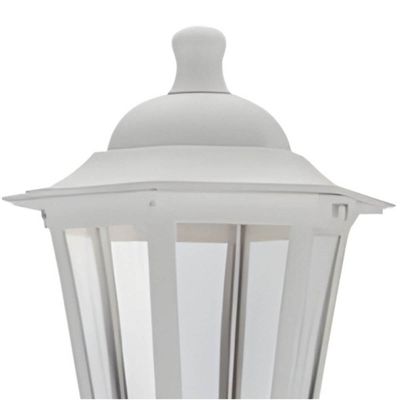 Conjunto 2 Postes de Jardim Luminária Externa 1,71m Colonial Branco Dital Iluminação Praças