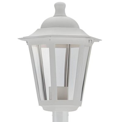 Conjunto 2 Postes de Jardim Luminária Externa 1,71m Colonial Branco Dital Iluminação Praças
