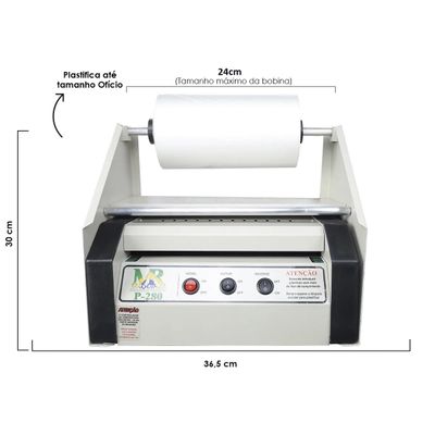Plastificadora Poliseladora P280 Suporte Bopp Laminação 110V