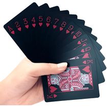 Baralho Black Poker Cartas Jogos Resistente à Água Cor:Vermelho