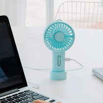 Ventilador Portátil Para Mesa Recarregável com Base Cor:Azul