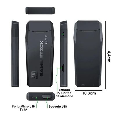 Video Game Stick Retro Controle Sem Fio HDMI 3500 Jogos