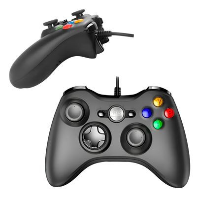 Controle USB com Fio Preto Xbox360 Vídeo Game Computador