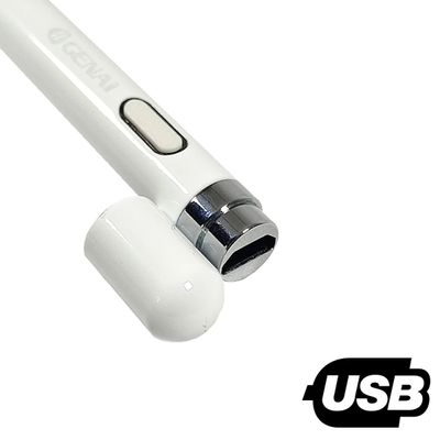 Caneta Touch Ponta Fina Stylus Alta Precisão Universal Tablet Cor:Branco