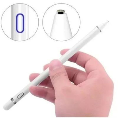 Caneta Touch Ponta Fina Stylus Alta Precisão Universal Tablet Cor:Branco