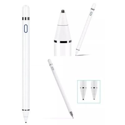 Caneta Touch Ponta Fina Stylus Alta Precisão Universal Tablet Cor:Branco