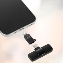 2 Microfones Wireless Lapela Adaptador IOS Encaixe Tipo C Sem Fio K9-2IN1-2 | Áudio Profissional Plug & Play