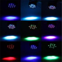 Refletor Digital 18 Leds Para Festa Iluminação Evento com Efeito de Luz e Sensor de som