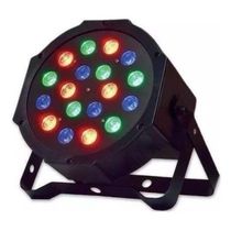 Refletor Digital 18 Leds Para Festa Iluminação Evento com Efeito de Luz e Sensor de som