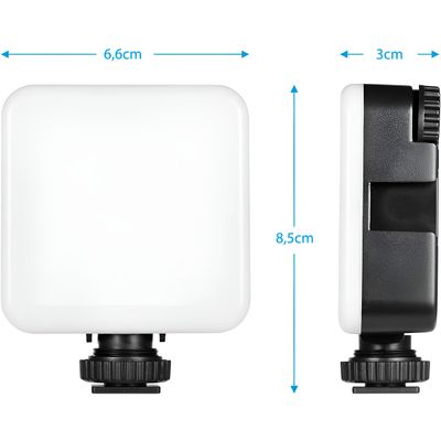 Mini Luz LED Portátil RGB para Fotos e Vídeos – Ajuste de Cor e Intensidade Vídeo Câmera Lâmpada