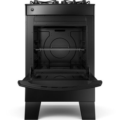 Fogão a Gás CFO4VCE 4 Bocas com Mesa de Vidro, Preto Consul Preto / Bivolt
