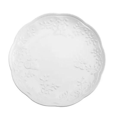 Jogo 4 Pratos Raso Porcelana New Bone Butterfly 26,5cm Lyor Branco