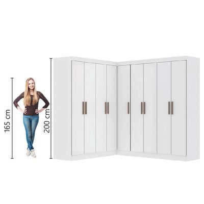 Quarto Modulado De Canto Madrid Com 9 Portas Maxel