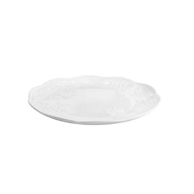 Prato Raso Porcelana New Bone Butterfly 26,5cm Branco Lyor