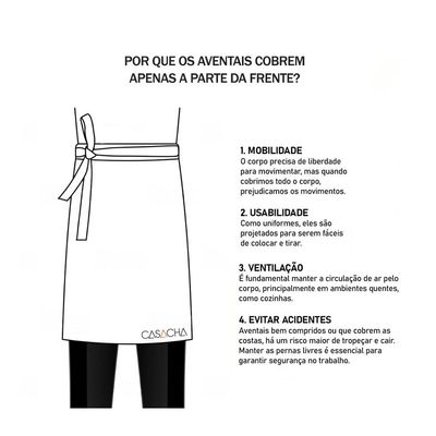 Avental de Cintura e Faixa Cabelo Verde Marrom Cafe Bistro