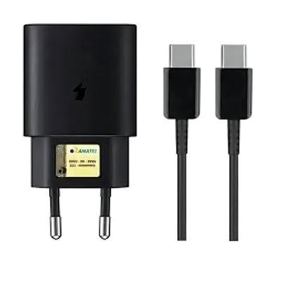 Fonte Turbo Preto / Carregador Elétrico Bivolt com Cabo Tipo C