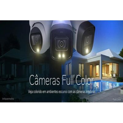 Kit 6 Câmeras Intelbras Fullcolor 1220 Dvr Intelbras Mhdx 3008C + hd 1TB