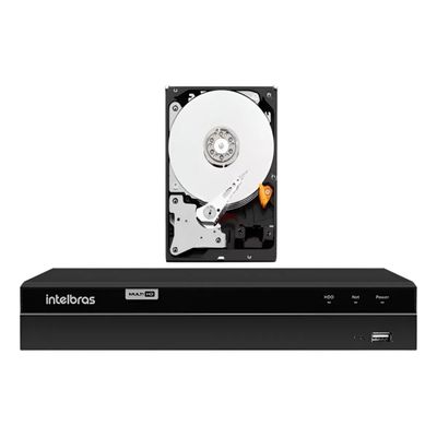 Dvr Intelbras 4ch Mhdx 1304 Inteligente Multi Hd C/ Hd 500GB