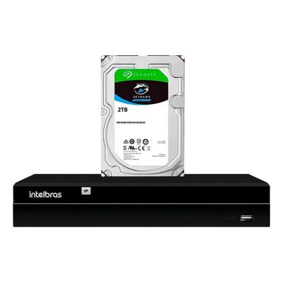 Nvd Intelbras 1404p 4 Canais 4k Poe Ultra Hd Rede Ip Com Hd 2tb
