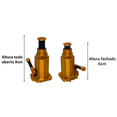 Suporte GPU Placa de Vídeo Macaco Hidráulico Pistão Cor Bronze Cobre 3D