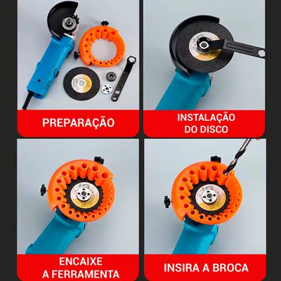 Afiador De Brocas 2-13 mm Gabarito Esmerilhadeira Angular 125 mm