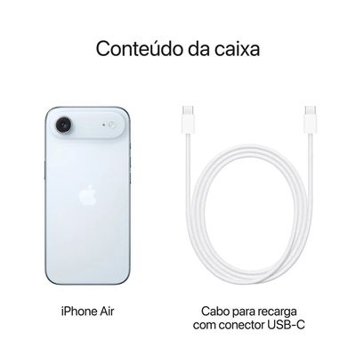 iPhone 17 Air Apple (256GB) Azul-céu, Tela de 6,5", 5G e Câmera de 48MP