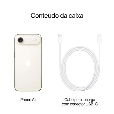 iPhone 17 Air Apple (256GB) Dourado-claro, Tela de 6,5", 5G e Câmera de 48MP