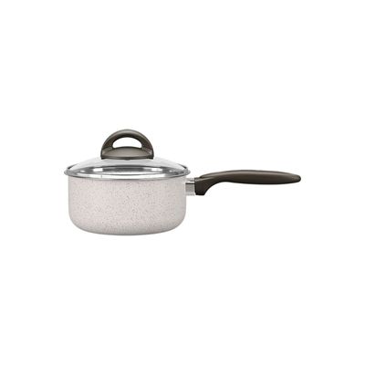 Panela Brinox Suprema Ceramic Life Antiaderente 1,3L 16cm Tampa de Vidro Vanilla