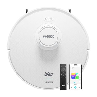 Robô Aspirador de Pó WAP ROBOT W4000 48W Navegação 360° Branco branco / 220
