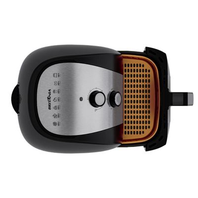 Fritadeira Elétrica Britânia BFR51 Gold 5,5L 1500W Air Flow Preta Preto,Inox / 110