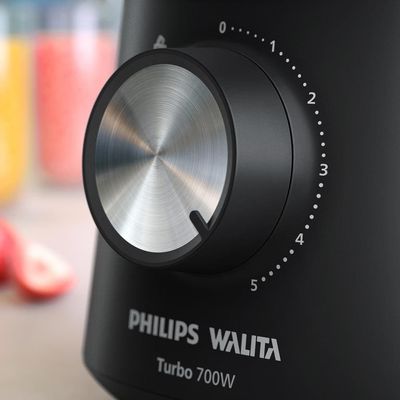 Liquidificador Philips Walita Série 3000 HR2272 700W 2L Jarra de Vidro 5 Velocidades Preto Preto / 110