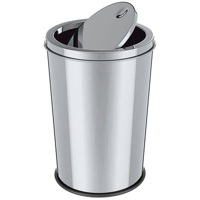 Lixeira Euro Design com Tampa Basculante Inox - 12L