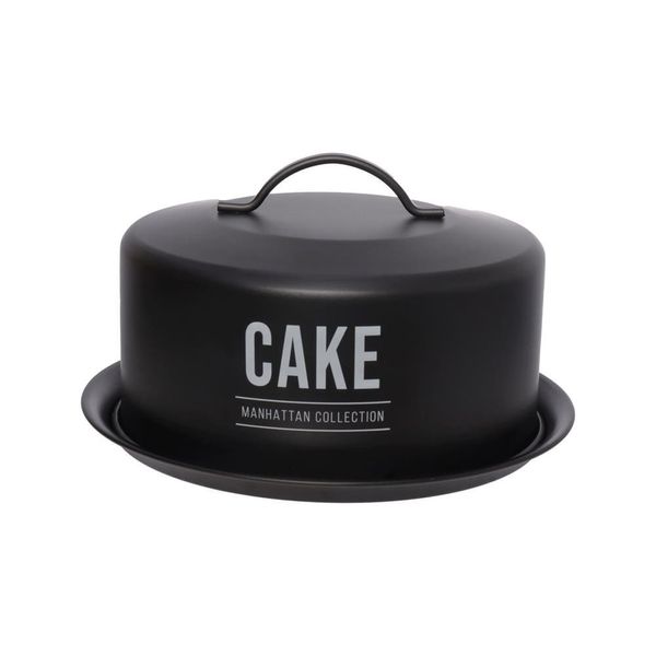 Porta-Bolo com Cúpula Hauskraft Manhattan em Aço Galvanizado Preto 28,5 cm