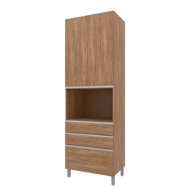 Paneleiro Bartira Amazonita com 2 Portas, 3 Gavetas, 3 Prateleiras e 71cm de largura - Damasco