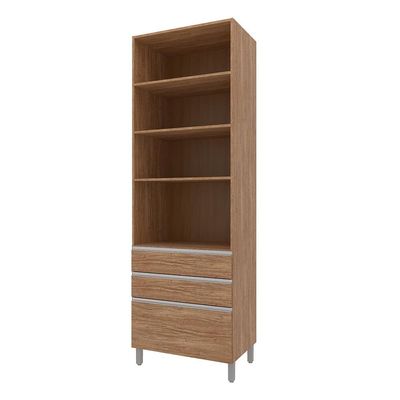 Paneleiro Bartira Amazonita com 2 Portas, 3 Gavetas, 3 Prateleiras e 71cm de largura - Damasco