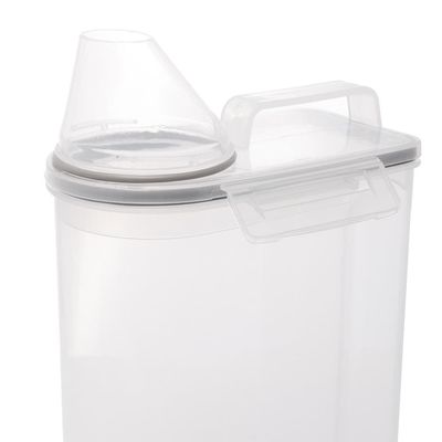Pote Hermético Plástico Lyor My Box 2,5L Multiuso com Tampa Vedada e Copo Medidor Transparente