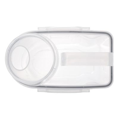 Pote Hermético Plástico Lyor My Box 2,5L Multiuso com Tampa Vedada e Copo Medidor Transparente