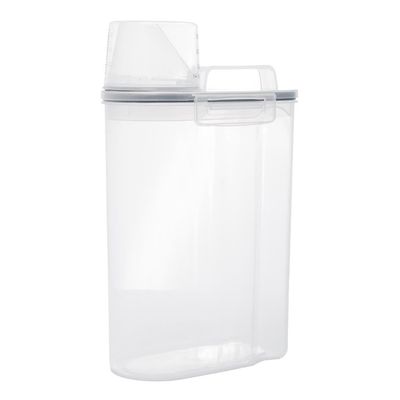 Pote Hermético Plástico Lyor My Box 2,5L Multiuso com Tampa Vedada e Copo Medidor Transparente