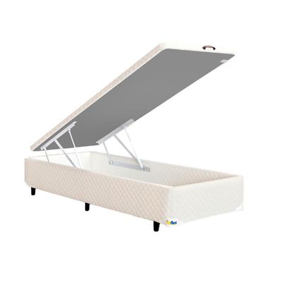 Base Box para Colchão King Size MGA Itaflex Universal com Baú e Pistão à Gás, 34x96x203cm - Bege