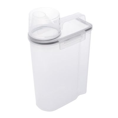 Pote Hermético Plástico Lyor My Box 2,5L Multiuso com Tampa Vedada e Copo Medidor Transparente