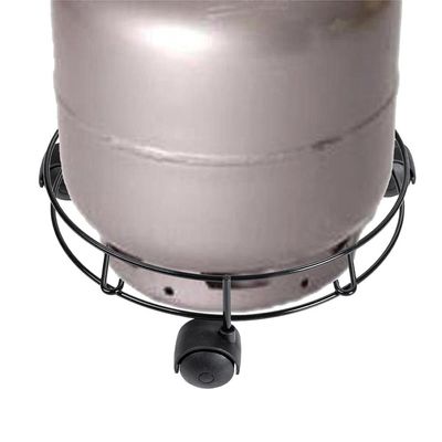 Porta Botijão de Gás Utimil Preto PR513 9x30x30cm Aço Epóxi com Rodízios Resistente e Prático