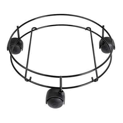 Porta Botijão de Gás Utimil Preto PR513 9x30x30cm Aço Epóxi com Rodízios Resistente e Prático